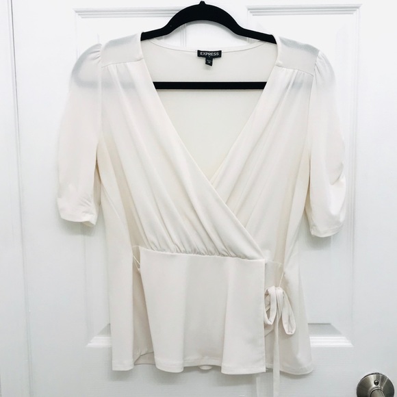 Express Tops - Express White Peplum